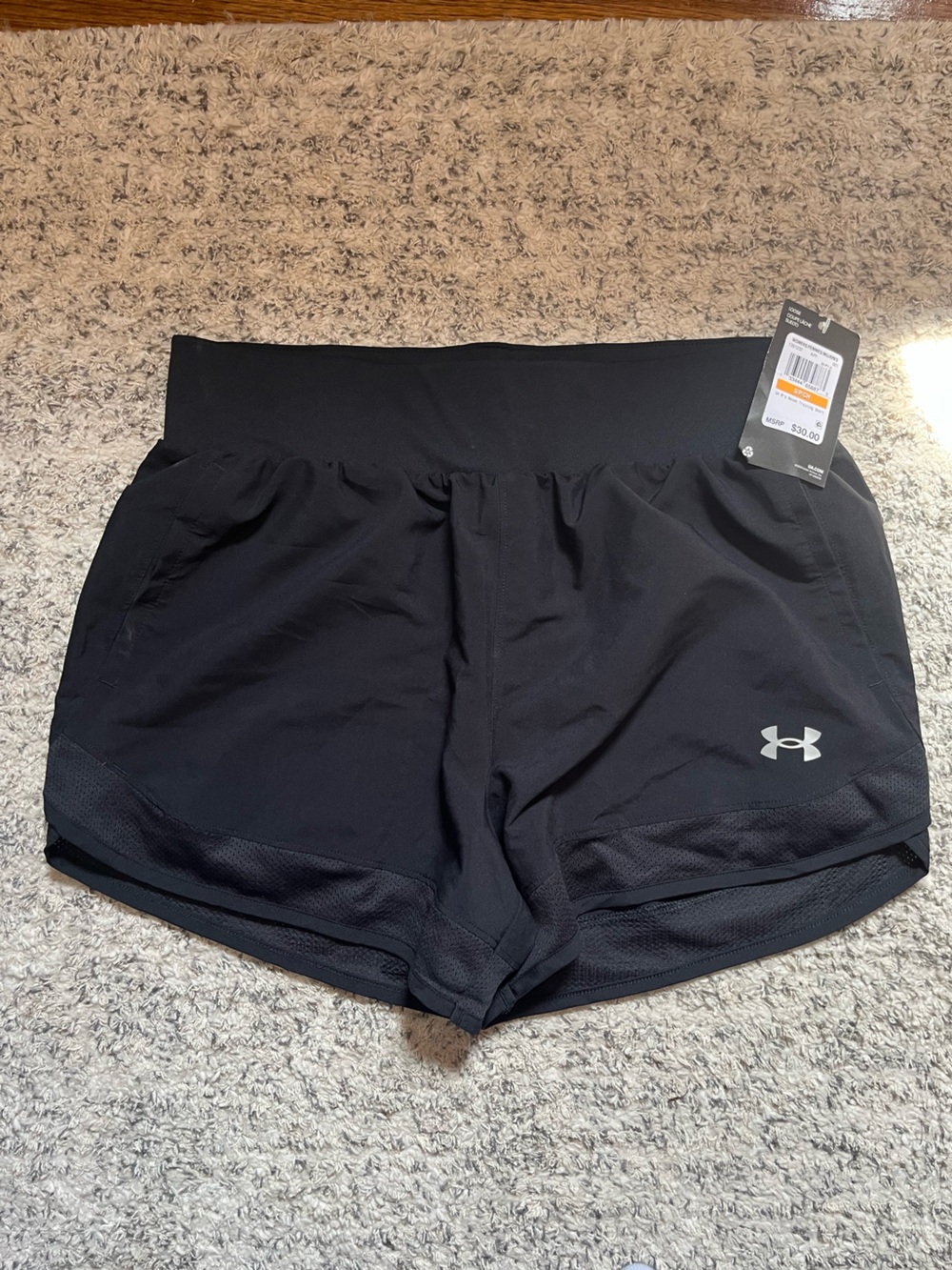 Under Armour Black Women's Training Shorts with Reflective Logo